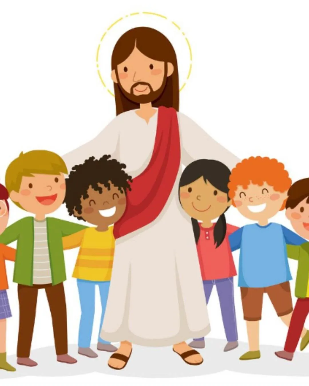 Illustration : le Christ entouré d'enfants